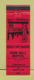 Matchbook Cover - Nob Hill Motel Lawrenceville IL low phone #
