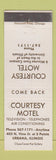 Matchbook Cover - Courtesy Motel Urbana IL
