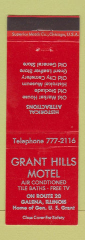 Matchbook Cover - Grant Hills Motel Galena IL