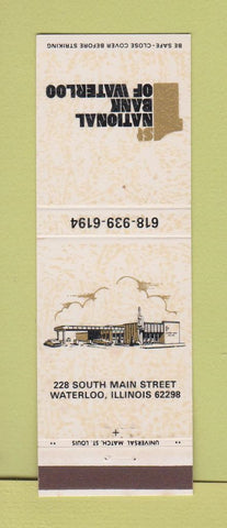 Matchbook Cover - First National Bank of Waterloo IL
