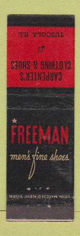 Matchbook Cover - Freeman Men's Shoes Carpenter's Tuscola IL