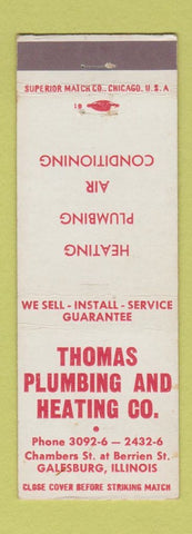 Matchbook Cover - Thomas Plumbing Heating Galesburg IL
