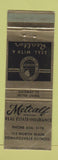 Matchbook Cover - Metcalf Real Estate Insurance Edwardsville IL