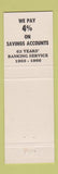 Matchbook Cover - Bank of Farmington IL WEAR