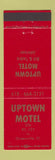 Matchbook Cover - Uptown Motel Greenville IL RED
