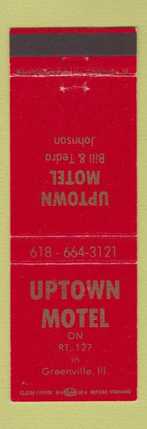 Matchbook Cover - Uptown Motel Greenville IL RED