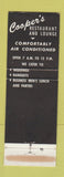 Matchbook Cover - Cooper's Restaurant Arlington Heights IL WEAR