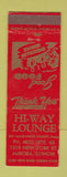 Matchbook Cover - Hi Way Lounge Aurora IL