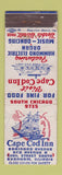 Matchbook Cover - Cape Cod Inn Burnham IL WEAR