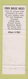 Matchbook Cover - Town House Motel Belleville IL