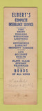 Matchbook Cover - EM Elbert Real Estate Maywood IL WEAR insurance