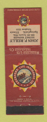 Matchbook Cover - Rockford Life Insurance John Reilly Springfield IL WEAR