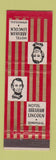 Matchbook Cover - Hotel Abraham Lincoln Springfield IL