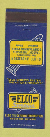 Matchbook Cover - Elco Screws Rockford IL