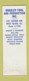 Matchbook Cover - Bradley Tool & Production Rock Island IL