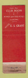 Matchbook Cover - Hotel US Grant Mattoon IL WORN