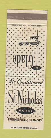 Matchbook Cover - St Nicholas Hotel Springfield IL