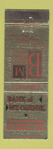 Matchbook Cover - Bank of Mount Carmel IL