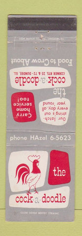 Matchbook Cover - Cock A Doodle Restaurant  Dundee IL WEAR