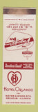 Matchbook Cover - Hotel Orlando Decatur IL Voyager Inn WORN