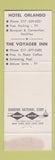 Matchbook Cover - Hotel Orlando Decatur IL Voyager Inn WORN