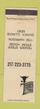 Matchbook Cover - Tender Steer Quincy IL