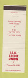 Matchbook Cover - ISU Credit Union Normal IL