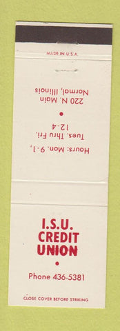Matchbook Cover - ISU Credit Union Normal IL