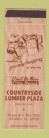 Matchbook Cover - Countryside Lumber Plaza Gilman IL WEAR