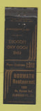 Matchbook Cover - Horwath Restaurant Elmwood Park IL WRON