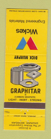 Matchbook Cover - Wickes Corp Saginaw MI Graphitar Graphite