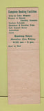 Matchbook Cover - Community National Bank Bal Harbour FL