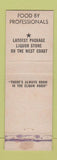 Matchbook Cover - Park Inn Restaurant Clearwater Beach FL WORN