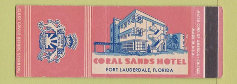 Matchbook Cover - Coral Sands Hotel Fort Lauderdale FL Alsonett