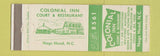 Matchbook Cover - Colonial Inn Nags Head N