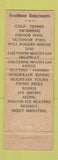 Matchbook Cover - Broadmoor Hotel Colorado Springs