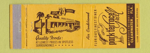 Matchbook Cover - Park Terrace Grill Clearwater FL