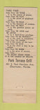 Matchbook Cover - Park Terrace Grill Clearwater FL