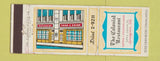 Matchbook Cover - Colonial Restaurant Springfield IL