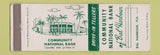 Matchbook Cover - Community National Bank Bal Harbour FL