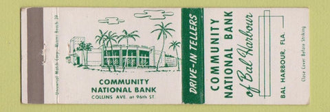 Matchbook Cover - Community National Bank Bal Harbour FL