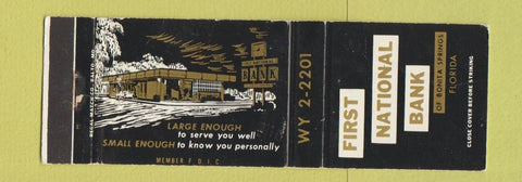 Matchbook Cover - First National Bank Bonita Springs FL WEAR