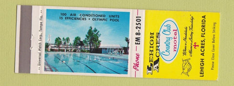Matchbook Cover - Country Club Motel Lehigh Acres FL