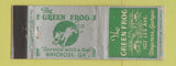 Matchbook Cover - The Green Frog Waycross GA WEAR