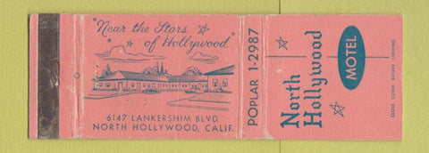Matchbook Cover - North Hollywood Motel CA WEAR