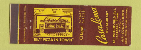 Matchbook Cover - Casa Loma Restaurant Hartford CT