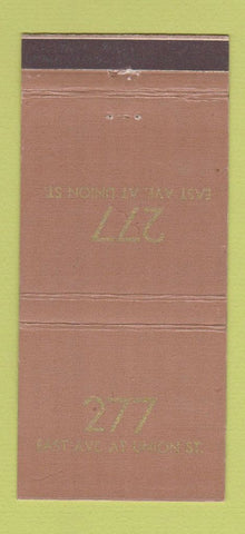 Matchbook Cover - 277 East Ave at Union Rochester NY WEAR 30 Stick