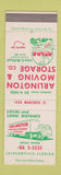 Matchbook Cover - Arlington Moving Storage Trucking Jacksonville FL SAMPLE