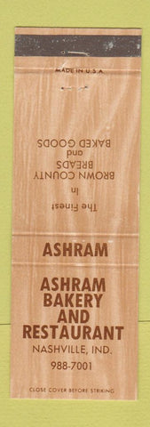 Matchbook Cover - Ashram Bakery Restaurant Nashville IN