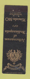 Matchbook Cover - Athenaeum of Indianapolis IN WEAR